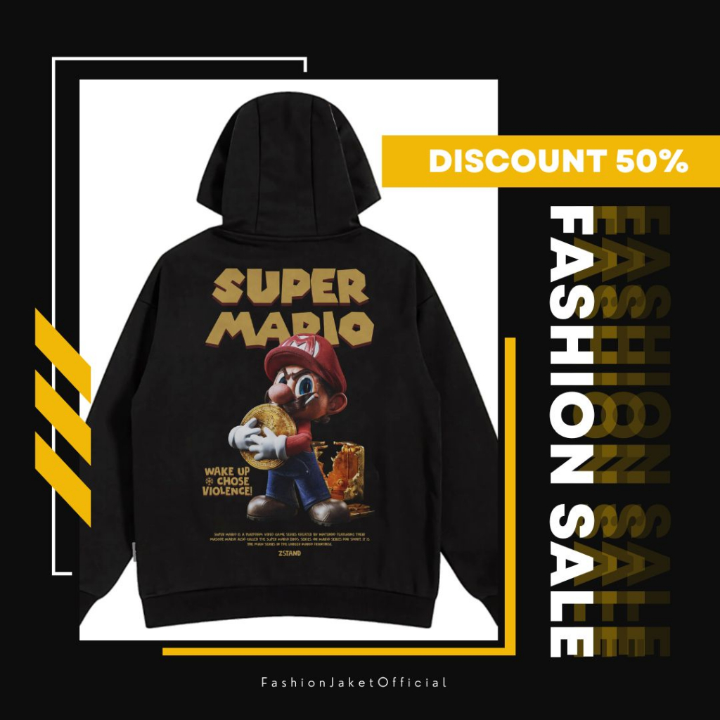 HOODIE PRIA DISTRO SUWITER PRIA WANITA DISTRO HOODIE JAKET HOODIE MARIO BROS