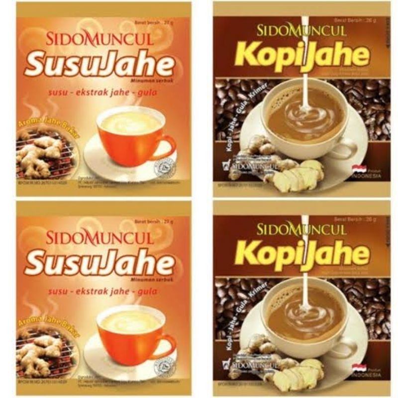 

Susu Jahe dan Kopi Jahe Sidomuncul renteng isi 10