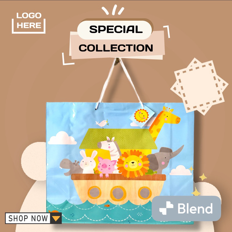 

PAPERBAG KADO UKURAN JUMBO GAMBAR HEWAN | BABY GIFT