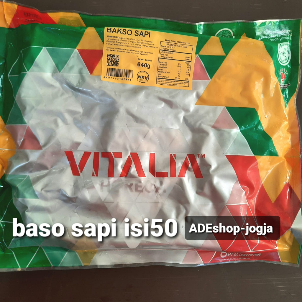 

baso sapi vitalia isi 50 640 gr bakso bernardi horeca