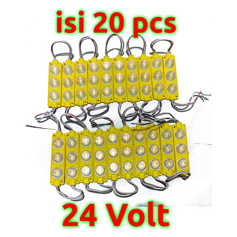 RK 20 pcs lampu led 3 mata 24 volt Led bak truk lampu kolong truk bus 3 mata 24 volt