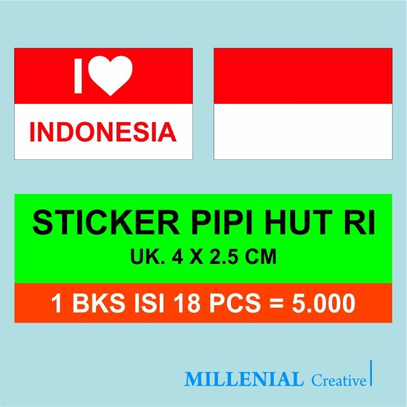 

Sticker Pipi HUT RI