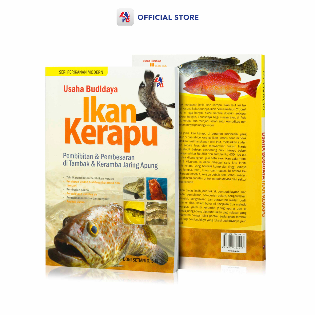 Buku Usaha Budidaya Ikan Kerapu Pembibitan Dan Pembesaran Di Tambak Maupun Keramba Jaring Apung / Pu