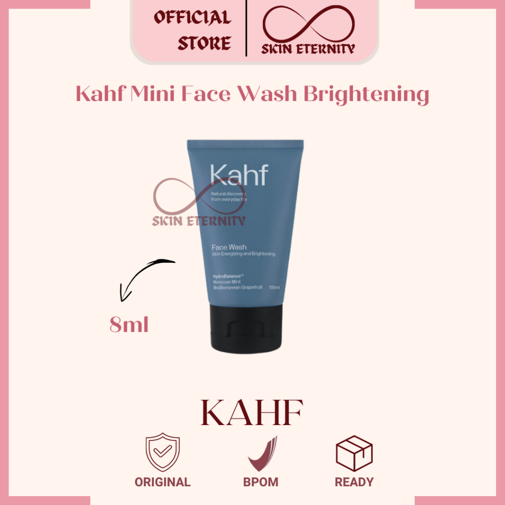 Kahf Skin Energizing and Brightening Face Wash 8 ml - Sabun Pembersih Wajah Pria Kulit Kombinasi