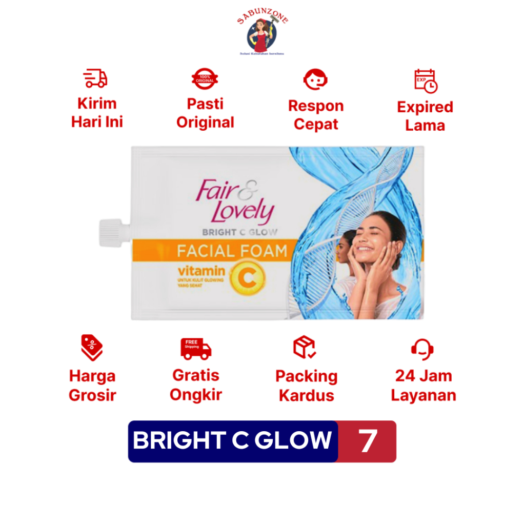 Sabun Cuci Muka Fair & Lovely Vit C Sachet 7 gr