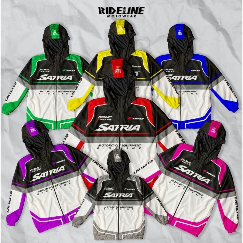 JAKET HOODIE SUZUKI SATRIA FU F150 FULL PRINTING WATERPROOF