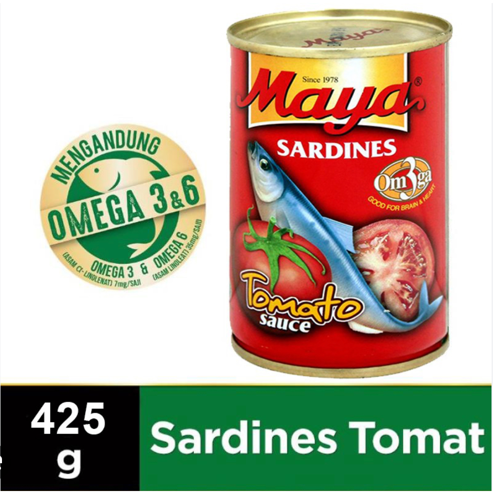 

Maya Sarden Saus Tomat 425g/ Maya sarden