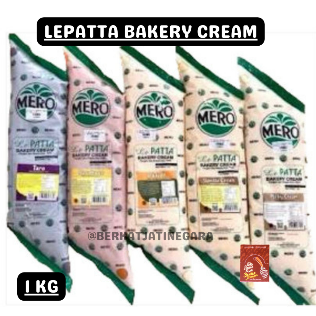 

LEPATTA BAKERY CREAM ALL VARIAN 1KG /OLESAN/ SELAI/FILLING KUE/ CTN