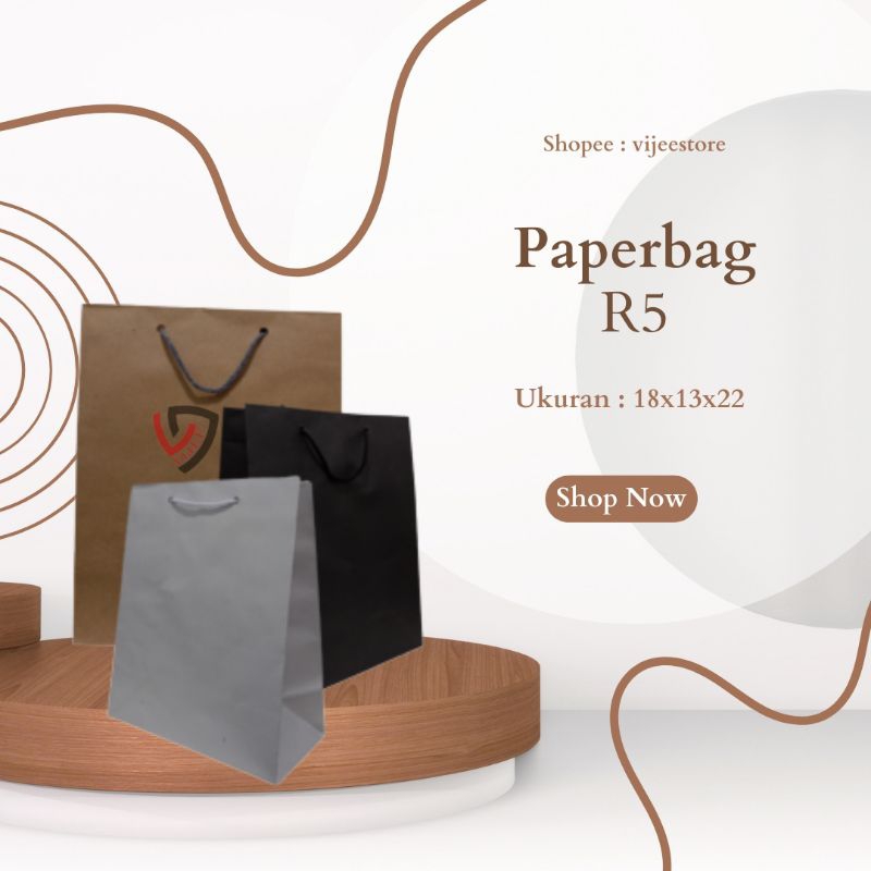 

PAPERBAG R5 18X13X22/GOODIE BAG SOUVENIR