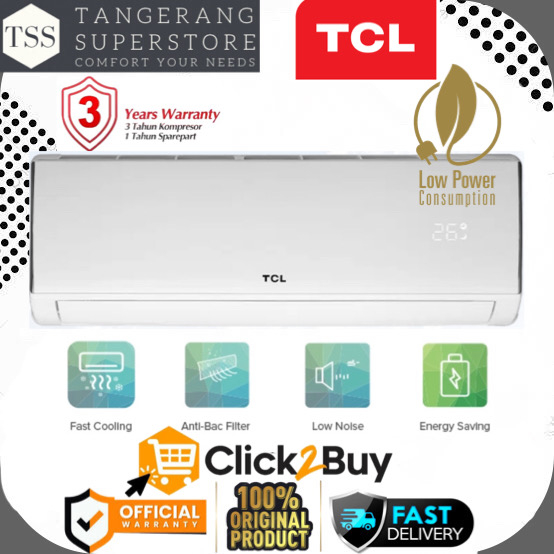 TCL AC 1/2 PK STANDARD TAC-05CSA/X5 05CSA TAC05 SUPER COOLING LOW WATT AC TCL 1/2PK