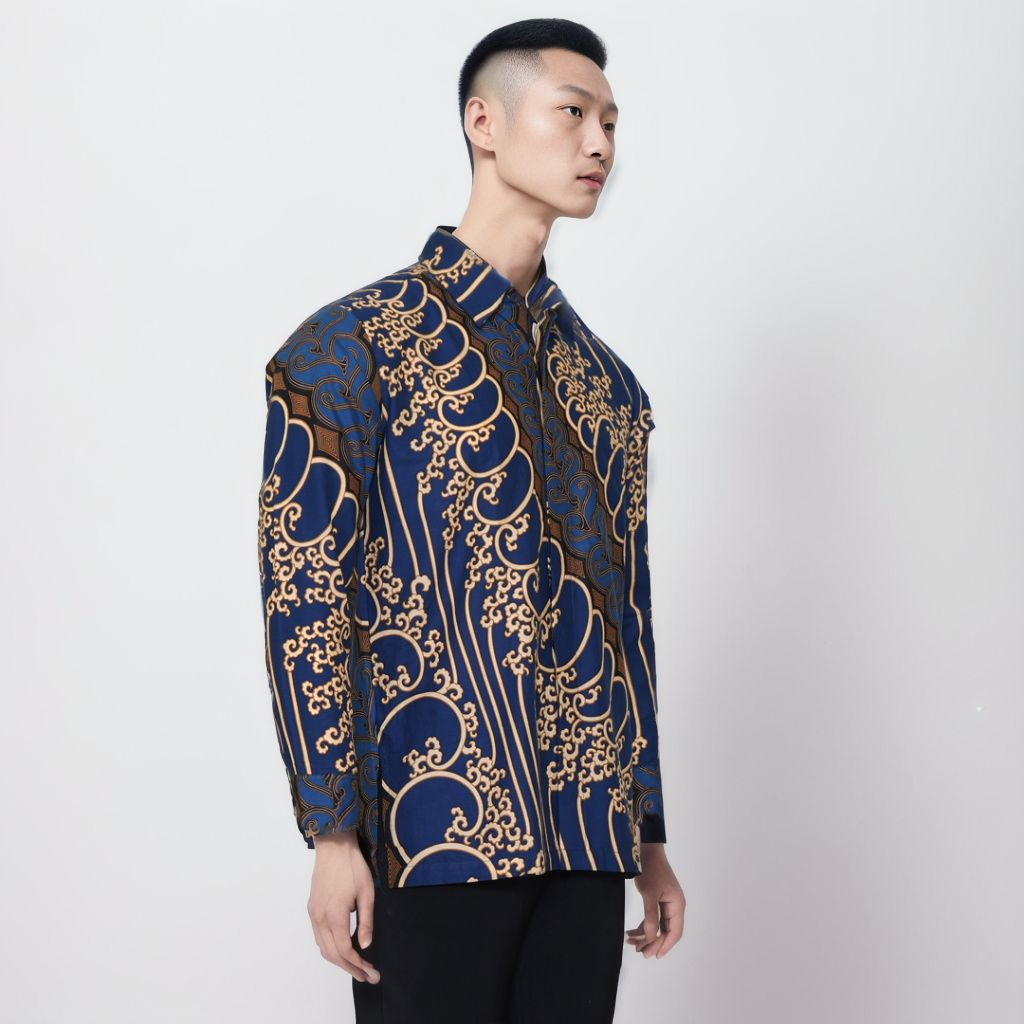 DANAR HADI - Kemeja Batik PA Par Naruto - PRNRT.78.0823 - Navy