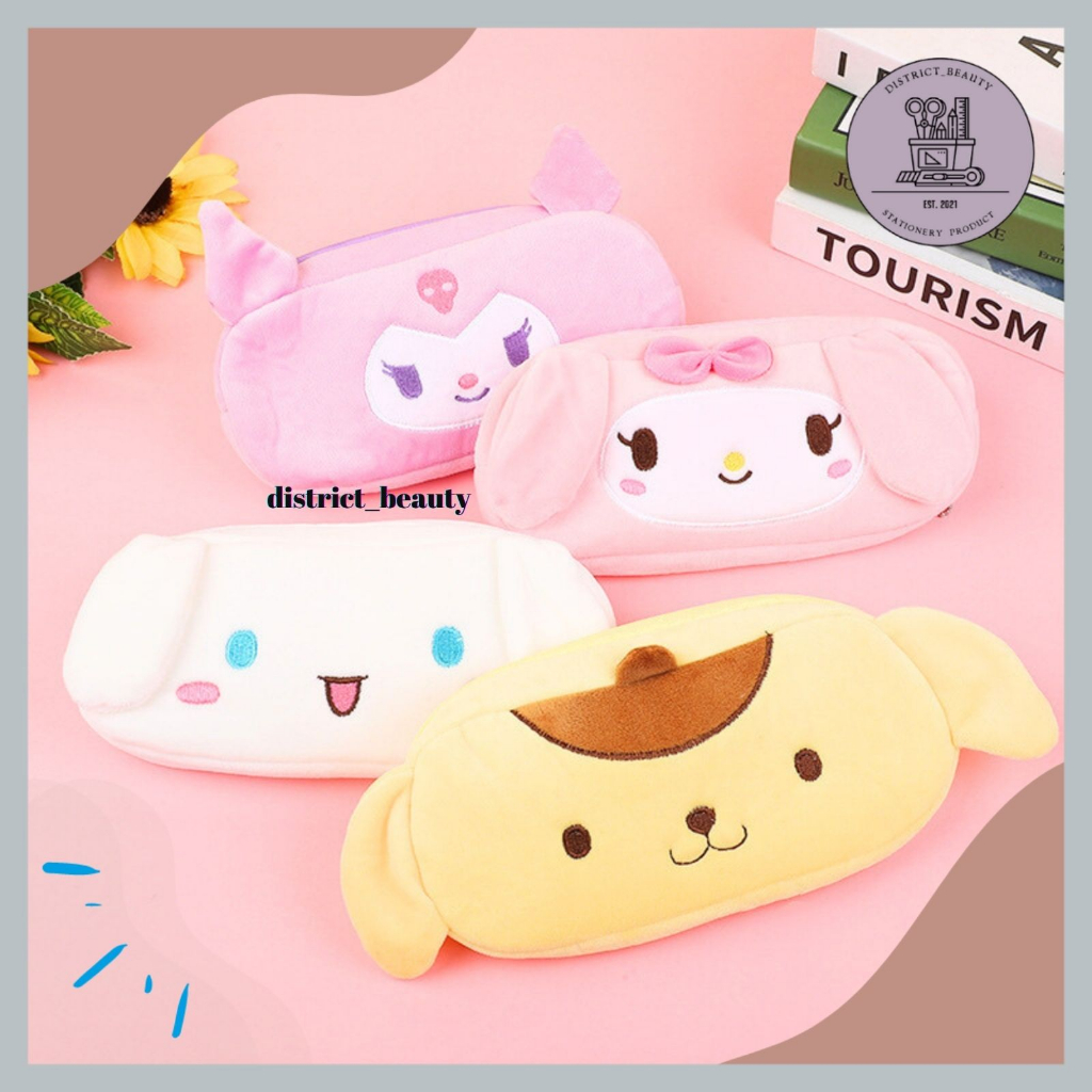 

KOTAK PENSIL SANRIO KAIN TEMPAT PENSIL PLUSHY KUROMI CINAMOROL MELODY BAHAN KAIN