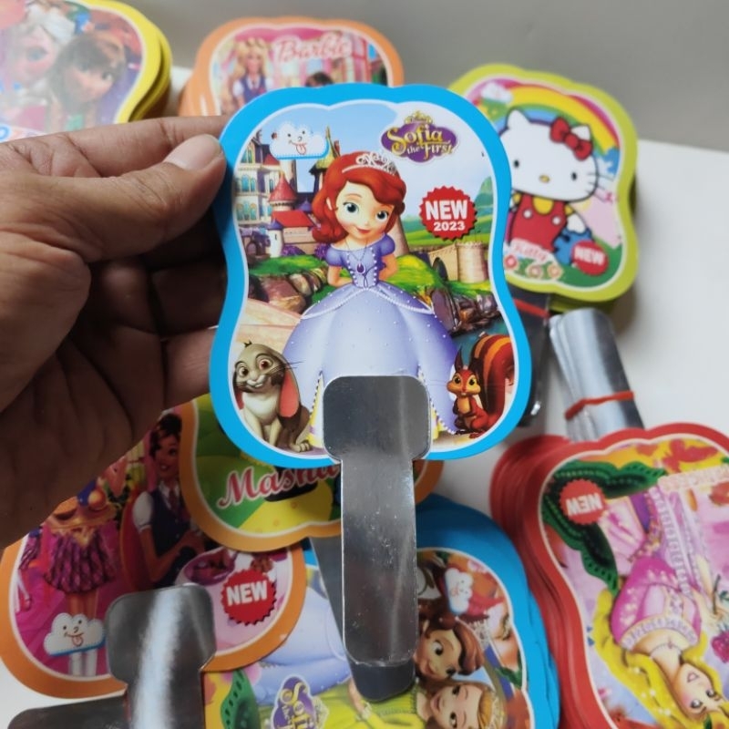 20 kipas tangan kertas new mainan kipas new