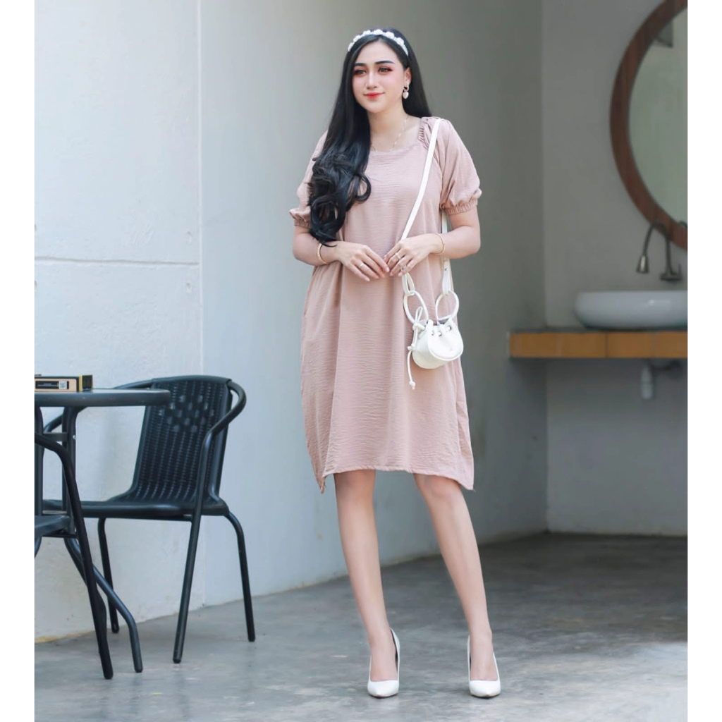 MASAYU MIDI DRESS CRINKLE AIRFLOW