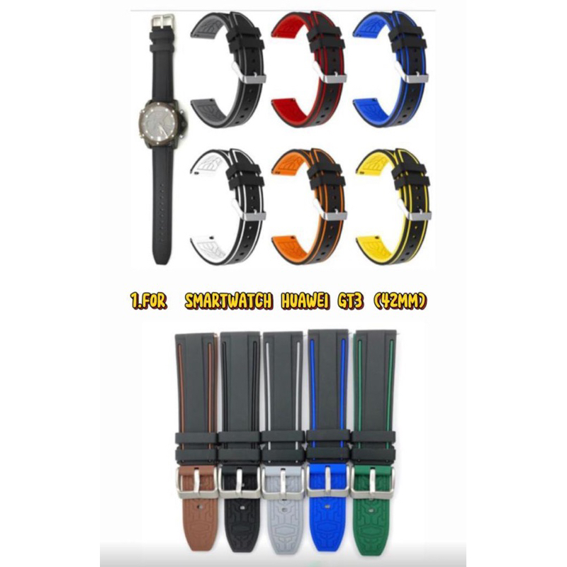 Strap/Tali Jam Smartwatch For Huawei Watch GT3 (42mm ) - 20mm Silicone