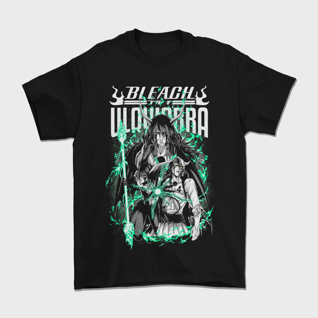 RISEUPI Kaos Anime Bleach Ulquiorra Bootleg Style Tshirt