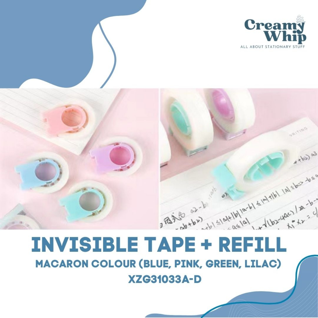 

Macaron Colored Invincible Tape & Refill - Selotip Tembus Pandang Selotip Jurnaling