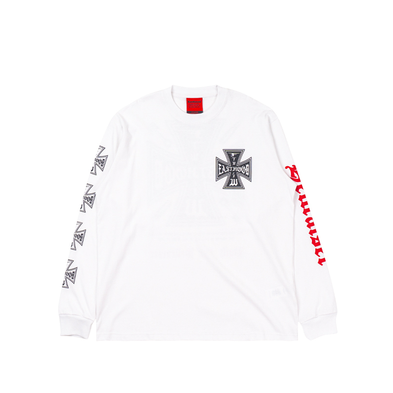 Easthood Iron Cross Kaos Lengan Panjang Putih