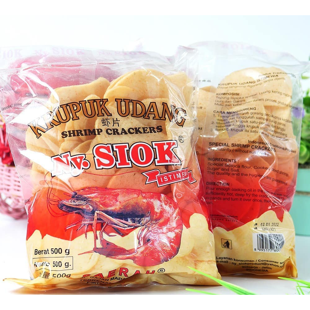 

Kerupuk Udang Oval Premium Ny Siok Sidoarjo 500 gram