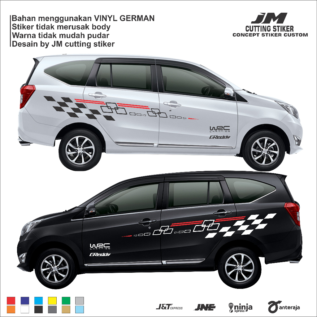 Stiker mobil sigra calya cutting stiker striping body mobil sigra calya