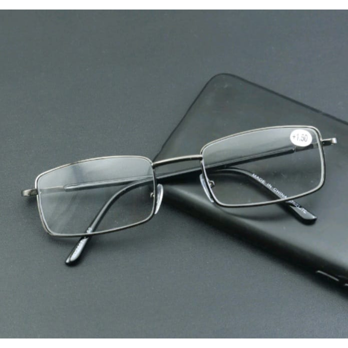 Kacamata baca plus super fokus +1.00 sd +3.00 Kaca Mata Rabun Dekat Frame Metal Titanium Terbaru Pri