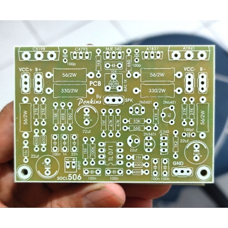 PCB Socl 506 tef bias servo fiber fr4