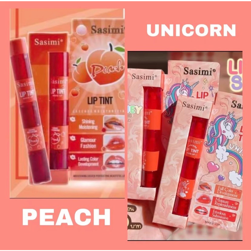 [LUSINAN] LIPTINT Sasimi 3 in 1 UNICORN / PEACH {LIPTINT 3IN1]