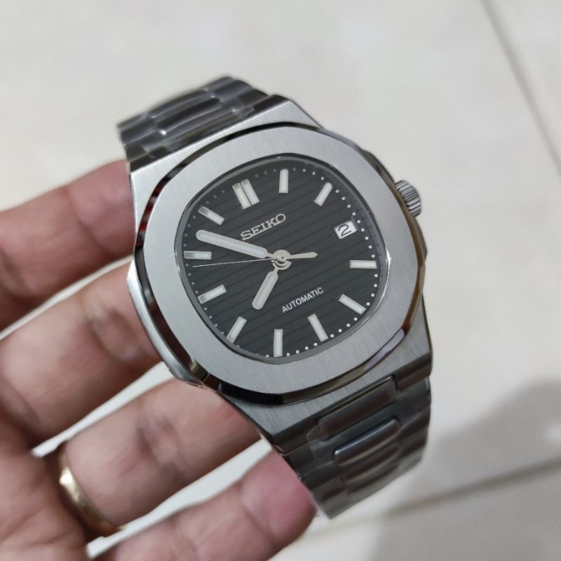 Jam tangan SEIKO Mod Black Automatic Japan NH35A Original