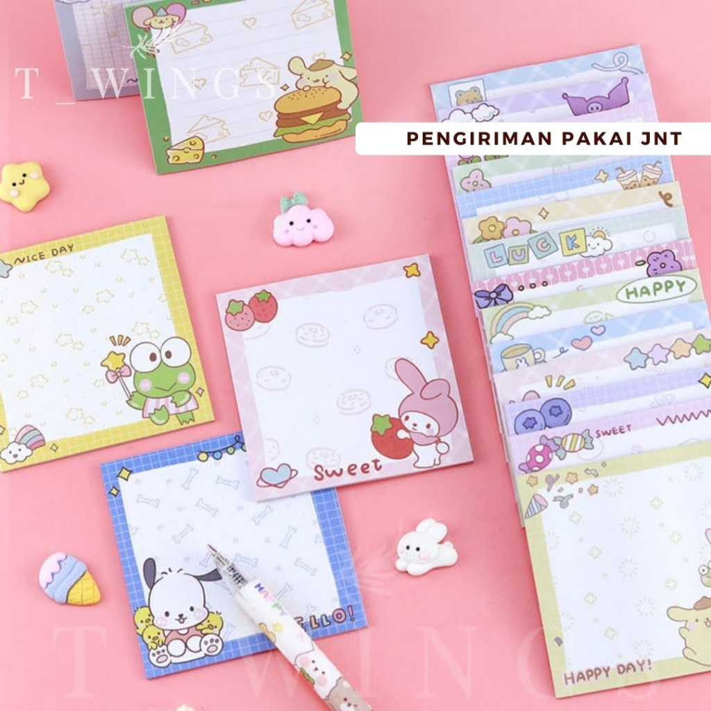 

STICKY NOTE SANRIP 50 LEMBAR / MEMO PAD SANRIO 50LEMBAR