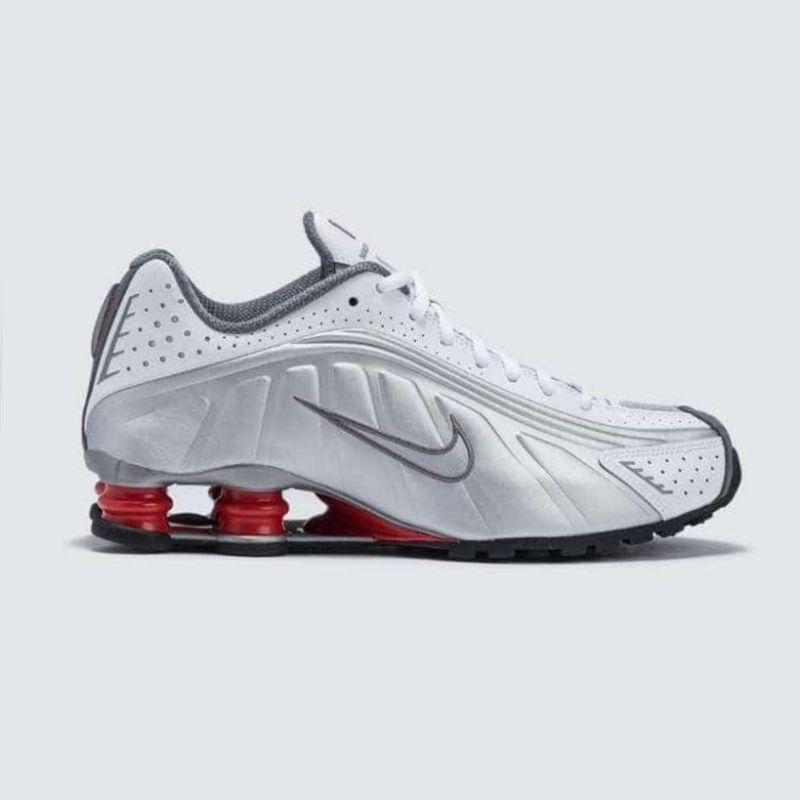 Sepatu Nike Shox Dart R4 - White Grey Red