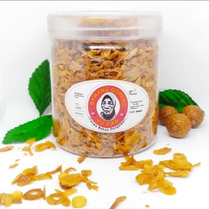 

Bawang Goreng Yu Par super renyah Murni tanpa kulit tanpa campuran