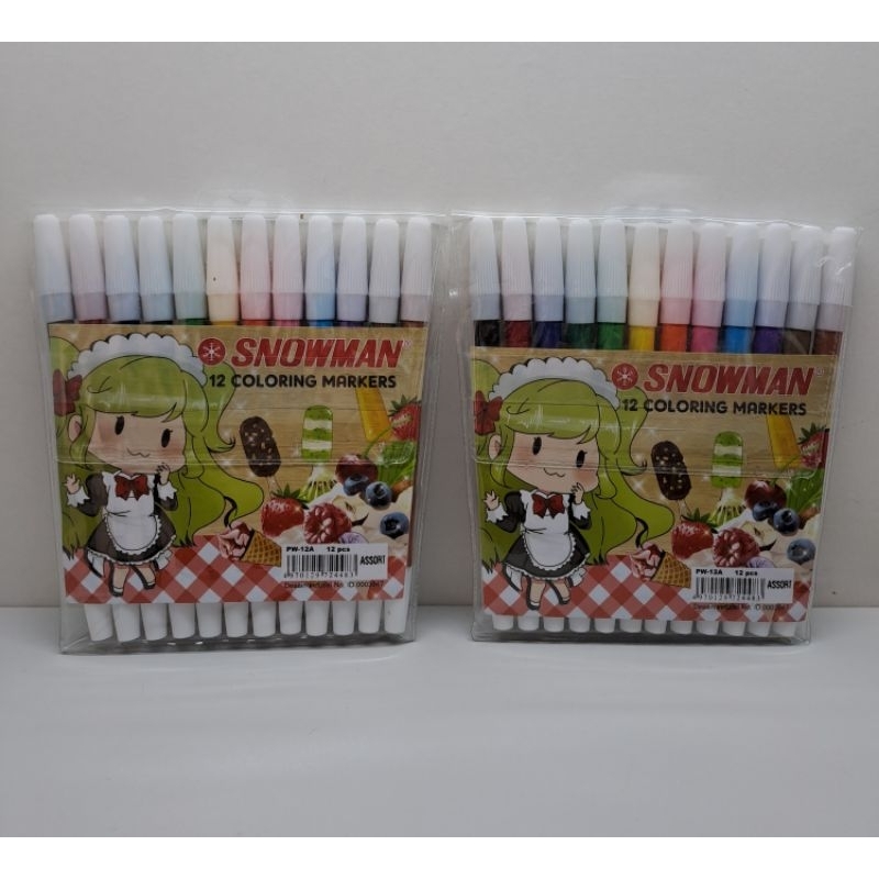 

Spidol warna snowman 1pack isi 12 warna