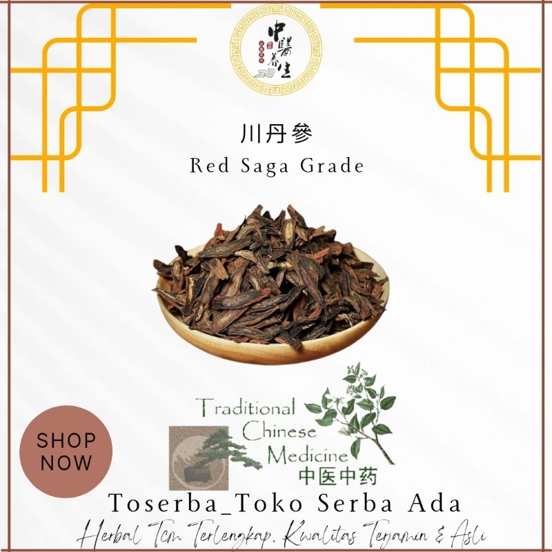 

100gr Herbal Zheng Dan Shen 正丹参 Salvia Miltiorrhiza Grade A Red Saga