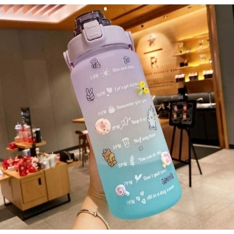 Botol Minum Penanda Waktu - Botol waktu - Tumblr Botol minum Viral Artis - Tumblr aestetik