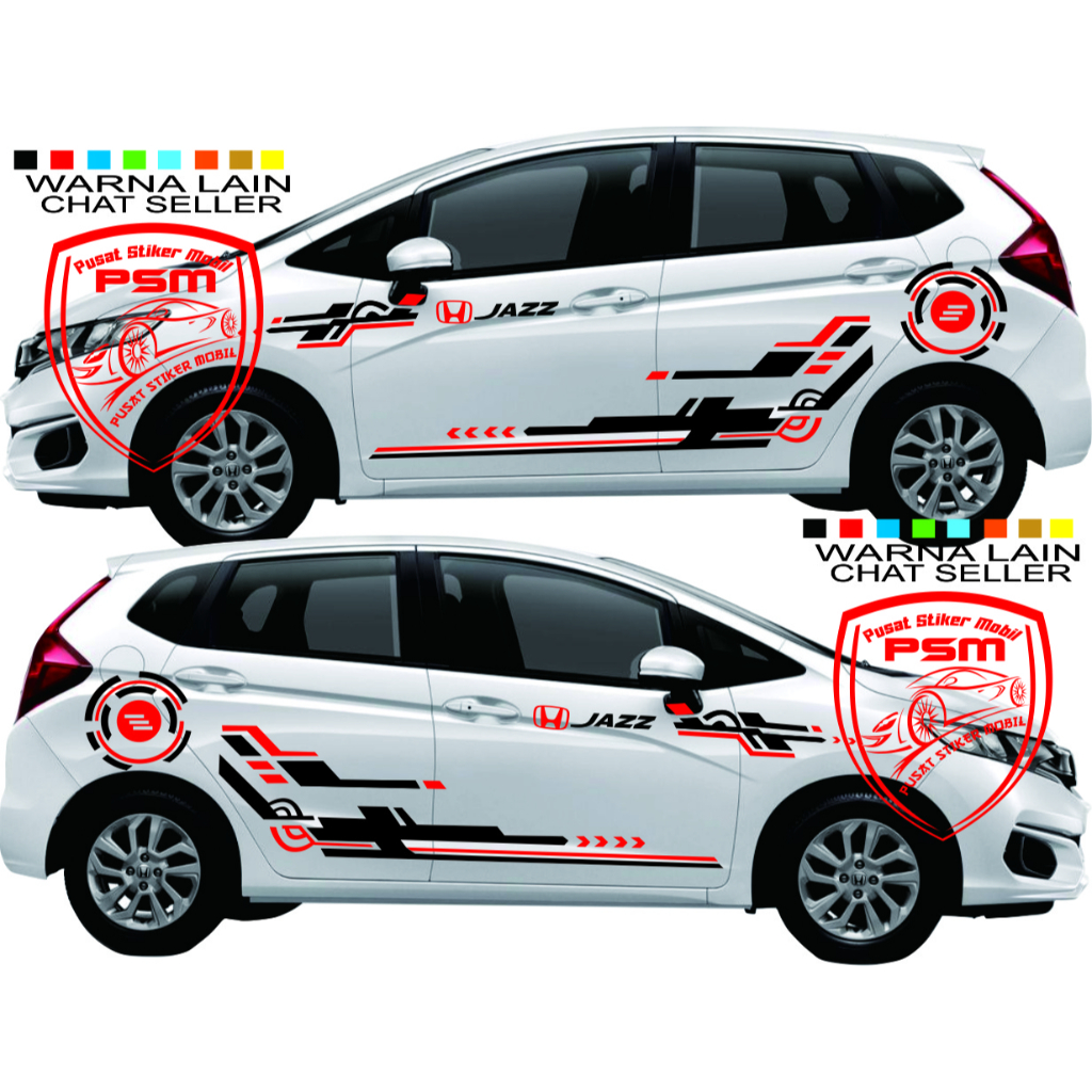 Promo stiker mobil cutting stiker mobil jazz stripe mobil jazz stiker terbaru