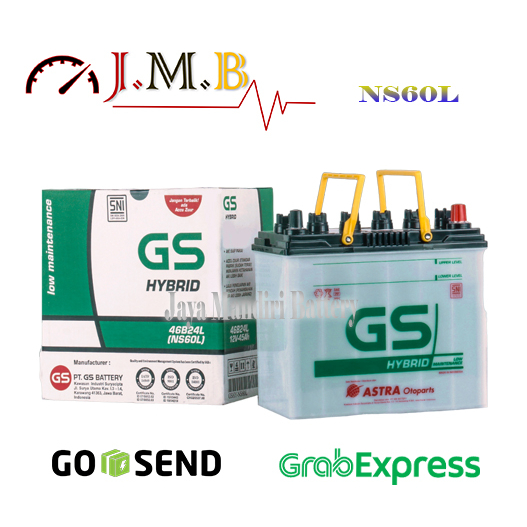 AKI MOBIL GS ASTRA HYBRID NS60L AKI BASAH UNTUK ERTIGA, COROLLA, GRAND LIVINA, DLL