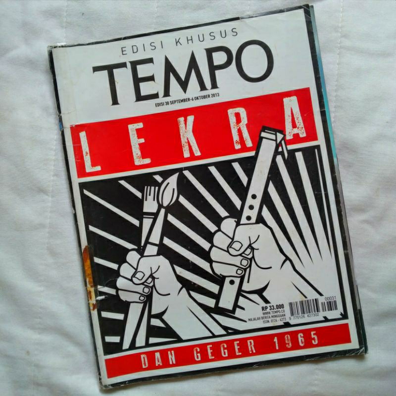 Majalah Tempo Edisi Khusus tahun 2013 Lekra dan Geger 1965