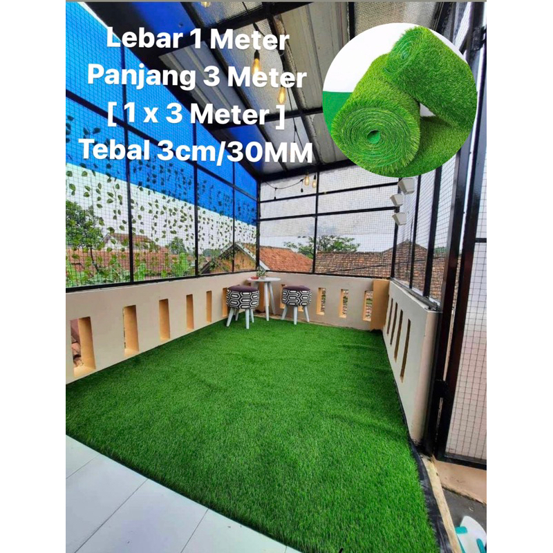 Rumput sintetis swiss 30MM premium 1 x 3 METER /rumput sintetis outdoor /rumput sintetis indoor