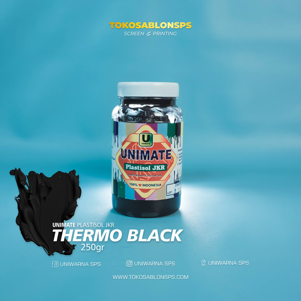 

Tinta Sablon Plastisol Unimate thermo black @250gr