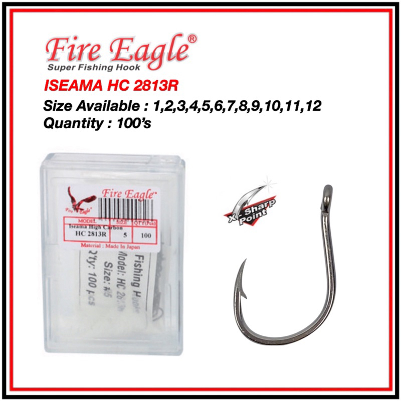 [100pcs] Mata Pancing ISEAMA Fire Eagle HC 2813R High Carbon