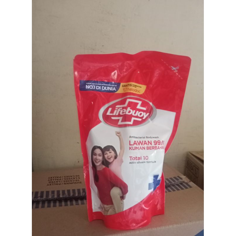 Lifebuoy Sabun Cair Refill Body Wash total 10 isi 825 ml (kuning)