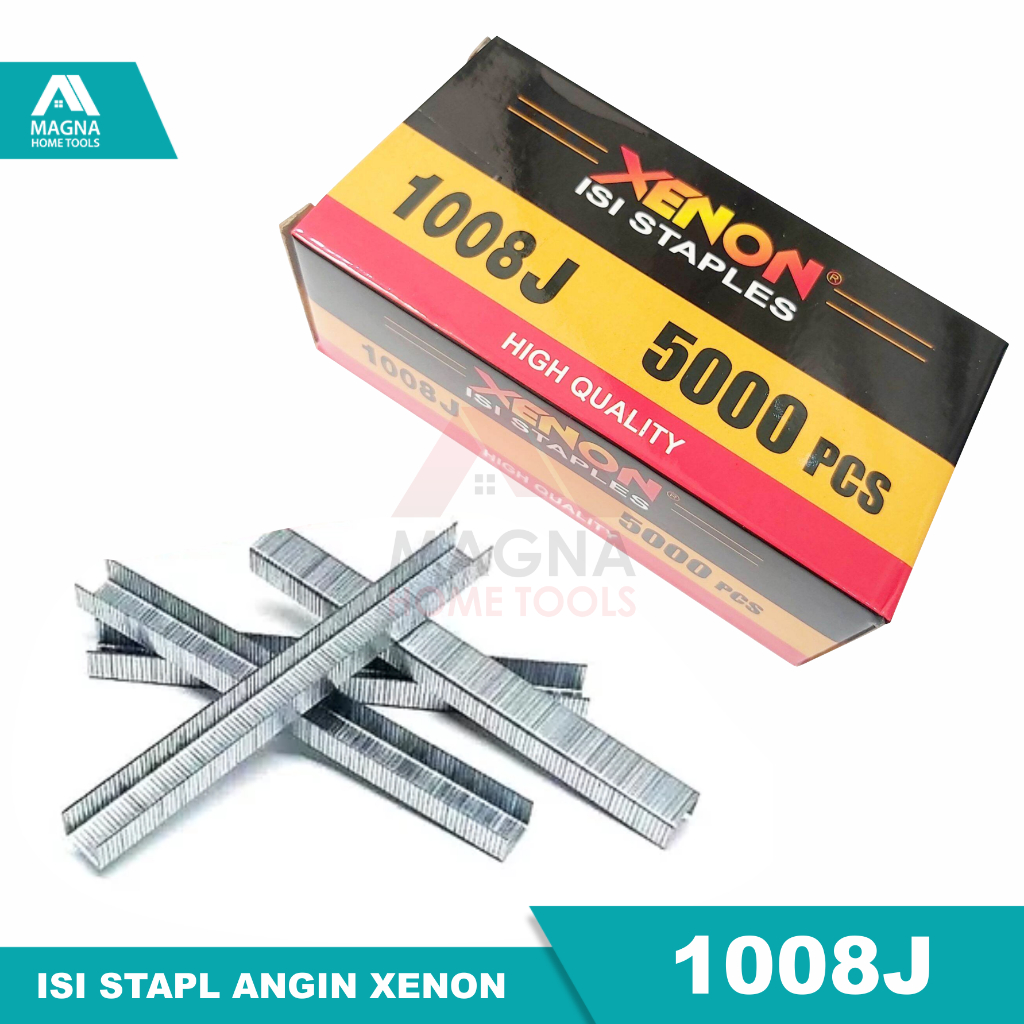 

ISI REFIL STAPLES PAKU TEMBAK XENON 1006J 1008J 1010J 1013J STEPLES / AIR NAILER STAPLER GUN