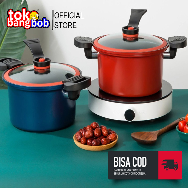 Panci Presto Teflon Pressure Cooker 3,5 liter Anti Lengket / Panci Presto Teflon Totipotent