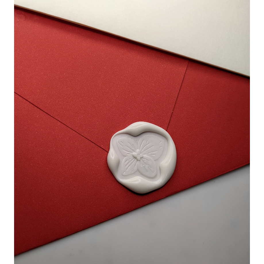 

(ASC) Kaerys (White) - 1 Pcs Wax Seal Coin Instan Siap Pakai / Segel undangan wax seal DIY / Hampers / Souvenir / Hadiah / Hiasan / art & Craft / candle wax seal coin langsung tempel sudah include double tape