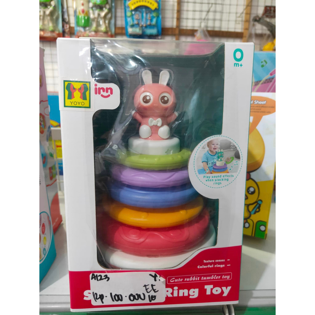 Mainan Bayi Berkualitas Edukasi anak Tower Menara ring donat