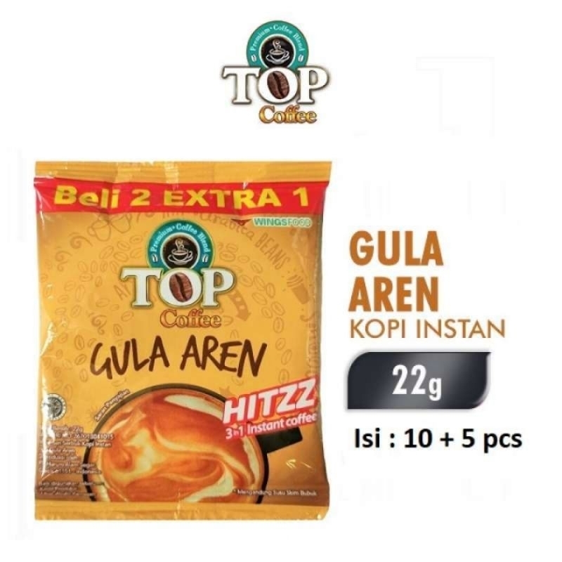 

top kopi gula aren hitzz renceng 15 x 22 gr