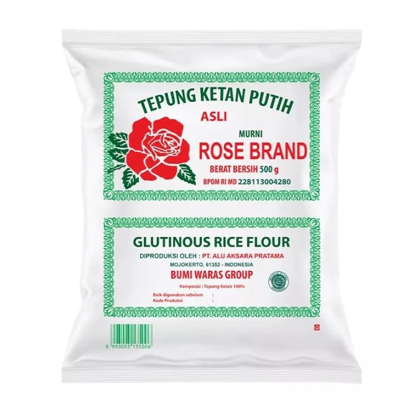 

Tepung Ketan Putih Rose Brand 500gr
