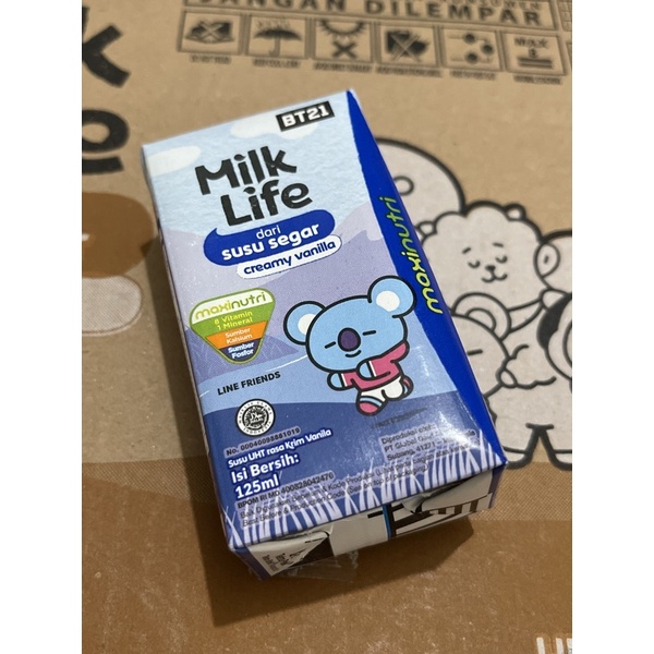 Susu UHT MILK LIFE BT21 115ML VANILA MURAH HADIAH ULANG TAHUN