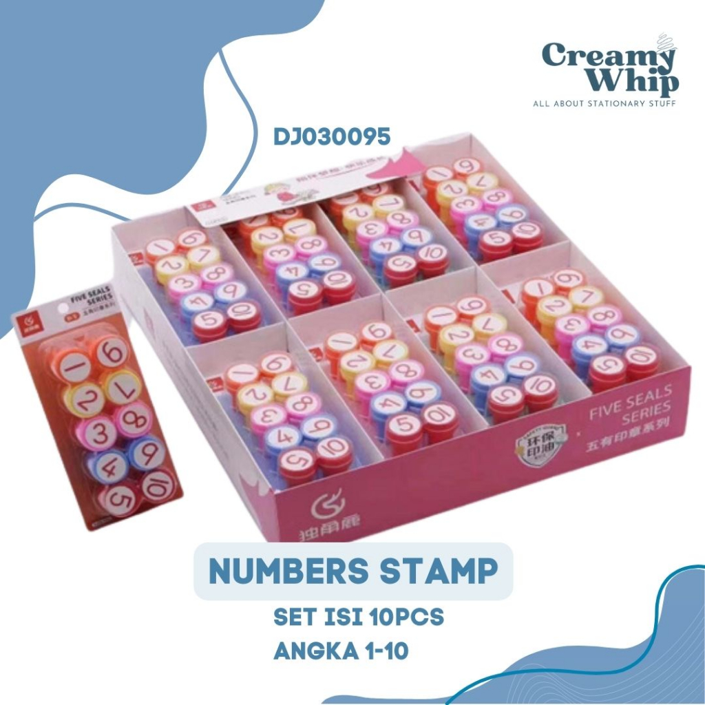 

Numbers Stamp - Stempel Angka Cap berbentuk Angka 0-9 Cap Stempel 10 Angka