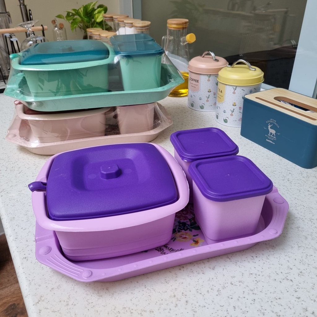 TEMPAT SAYUR/BASI CITRA SERBAGUNA SET ISI 3 + NAMPAN